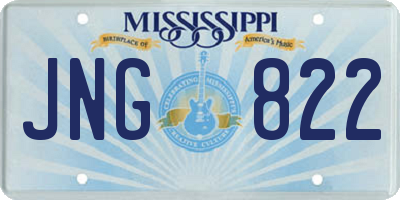 MS license plate JNG822