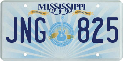 MS license plate JNG825