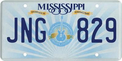 MS license plate JNG829