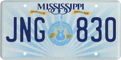 MS license plate JNG830