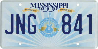 MS license plate JNG841