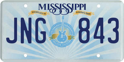 MS license plate JNG843