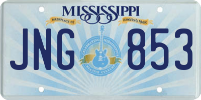 MS license plate JNG853