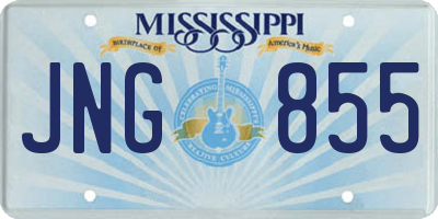 MS license plate JNG855