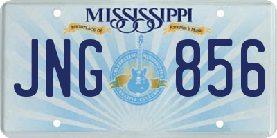 MS license plate JNG856