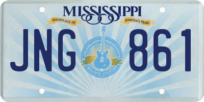 MS license plate JNG861