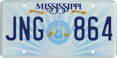 MS license plate JNG864