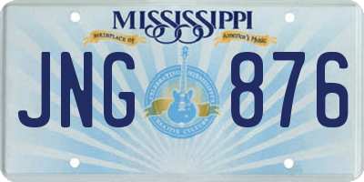 MS license plate JNG876