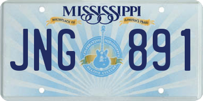 MS license plate JNG891