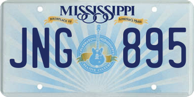 MS license plate JNG895