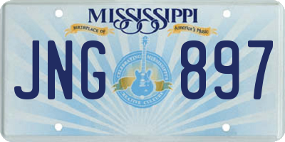 MS license plate JNG897