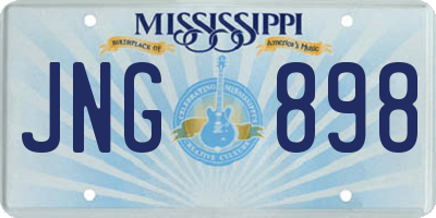MS license plate JNG898