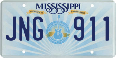 MS license plate JNG911