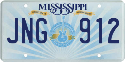 MS license plate JNG912