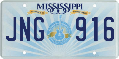 MS license plate JNG916