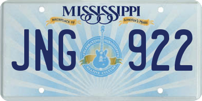 MS license plate JNG922