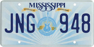 MS license plate JNG948