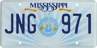 MS license plate JNG971
