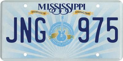 MS license plate JNG975
