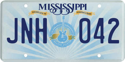 MS license plate JNH042