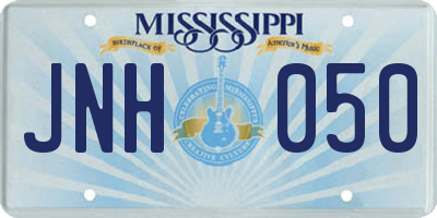 MS license plate JNH050