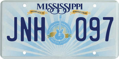 MS license plate JNH097