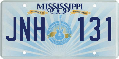 MS license plate JNH131