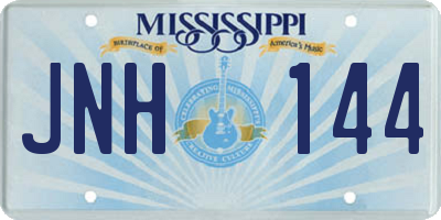 MS license plate JNH144