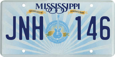 MS license plate JNH146