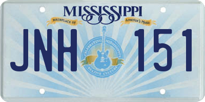 MS license plate JNH151