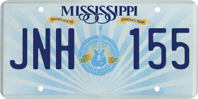 MS license plate JNH155