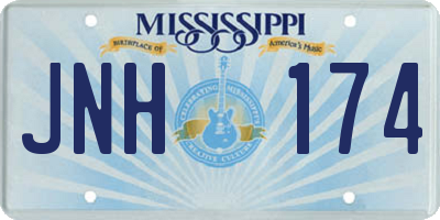 MS license plate JNH174