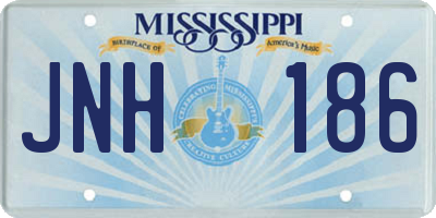 MS license plate JNH186