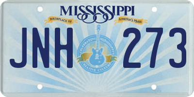 MS license plate JNH273