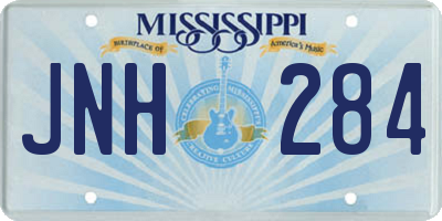 MS license plate JNH284