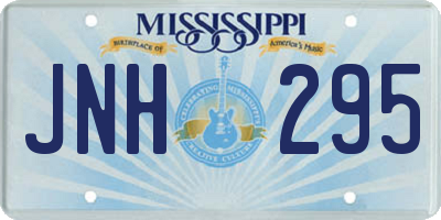 MS license plate JNH295