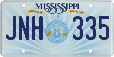 MS license plate JNH335