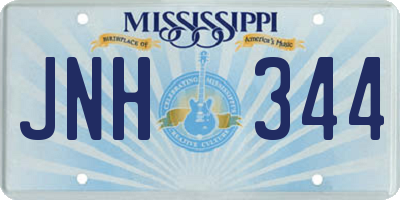 MS license plate JNH344