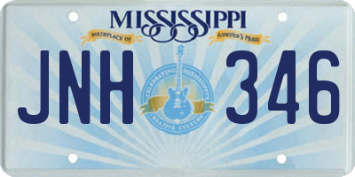 MS license plate JNH346