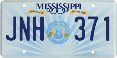MS license plate JNH371