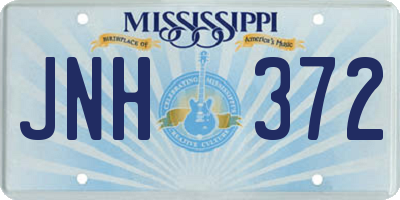 MS license plate JNH372