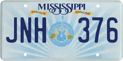 MS license plate JNH376