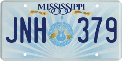 MS license plate JNH379