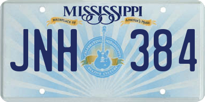MS license plate JNH384