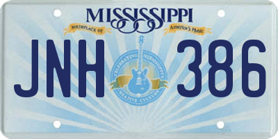 MS license plate JNH386