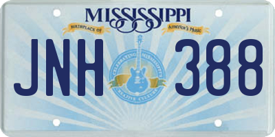 MS license plate JNH388