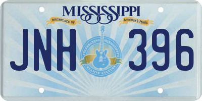 MS license plate JNH396