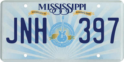 MS license plate JNH397