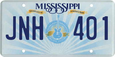 MS license plate JNH401