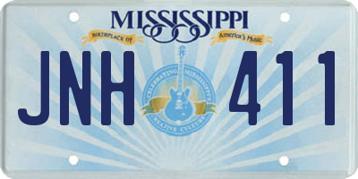 MS license plate JNH411